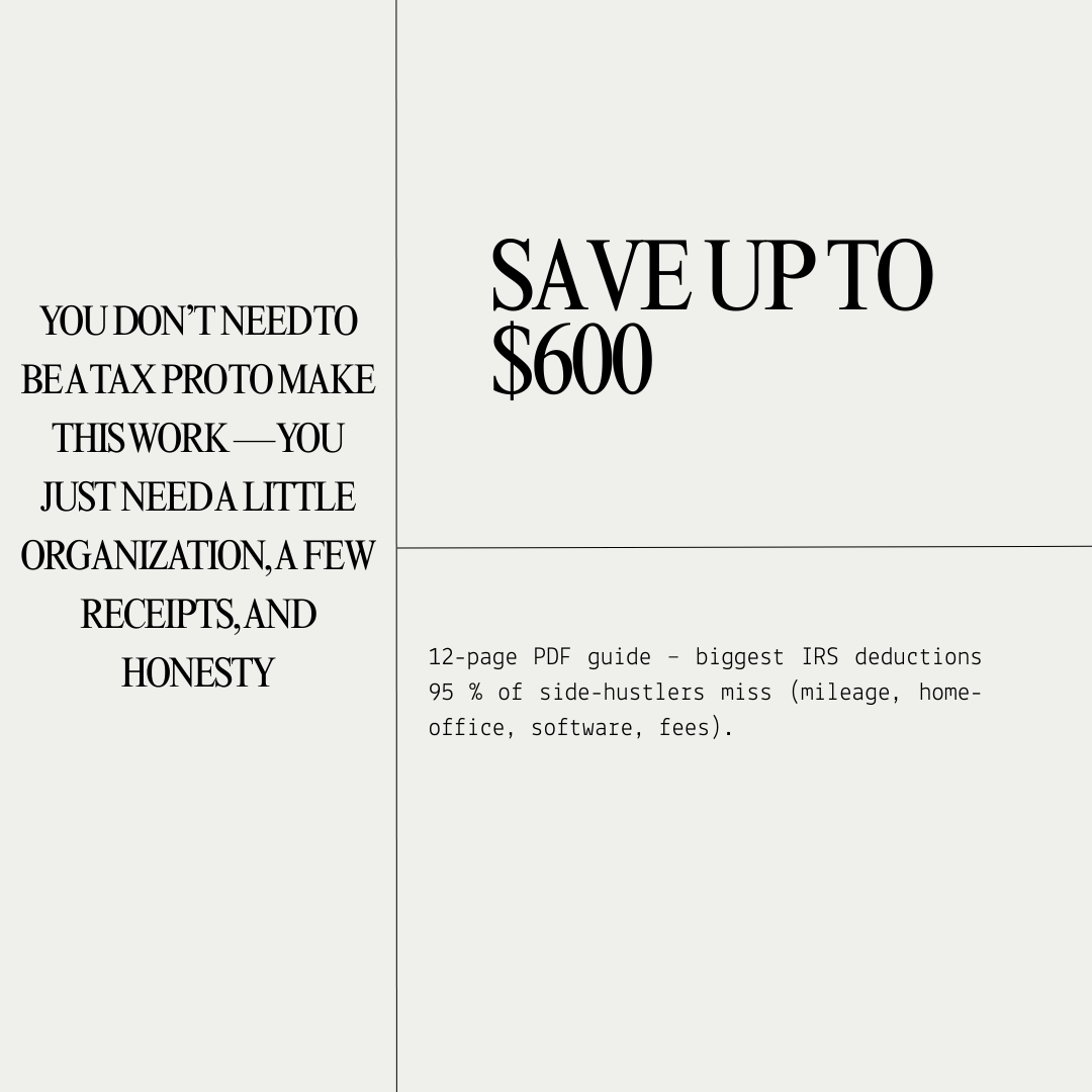 2025 Last-Minute Side-Hustle Tax Hacks